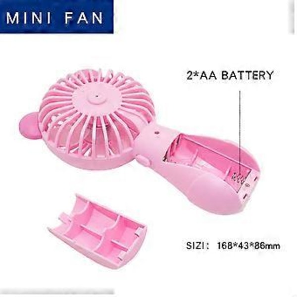 Mini-tuuletin AA-paristokäyttöinen Super Mute -jäähdytystuuletin kotiin, toimistoon, retkeilyyn
