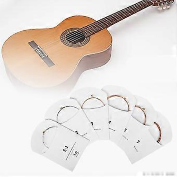 6st Akustiska Gitarrsträngar Folkgitarr Högkolstål Kärnsträngar