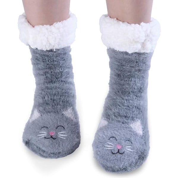 Tofflor strumpor för damer kattpresenter julälskare