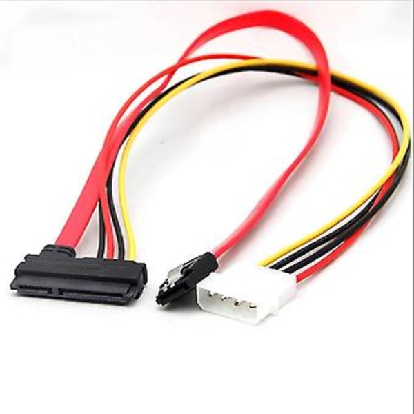 Sata Combo 15-nastainen ja 7-nastainen datakaapeli 4-nastainen Molex - sarjakaapeli Molex - Sata-adapteri 44cm
