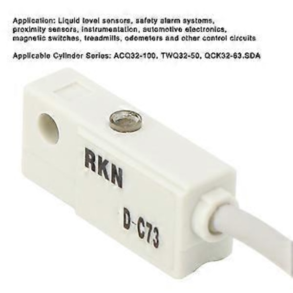 10st Magnetisk Brytare DC73 10W Reed Pneumatisk Cylinder på av för CDG1 CDJ2 CDLG1 CDLJ2