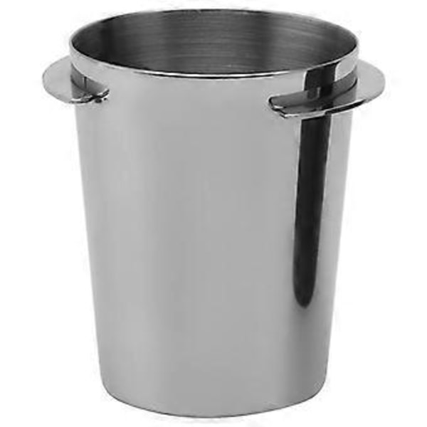 51 mm Kaffedoseringskopp Sniffingsmugg för Espressomaskin Slitstark Rostfri Kaffedoseringskopp Silver