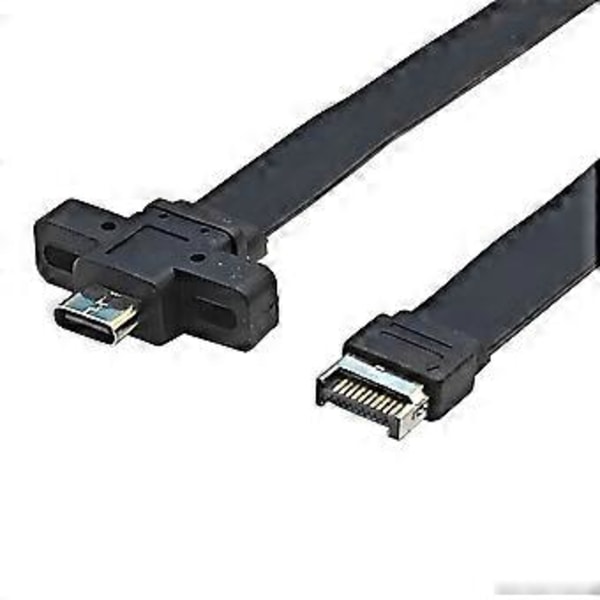 Kontakter USB 3.2 Frontpanel Forlengelseskabel, GEN2x2 Baffelkabel TYPE-E til Chassis Type-C Front C Hunn 10G/20Gbps A