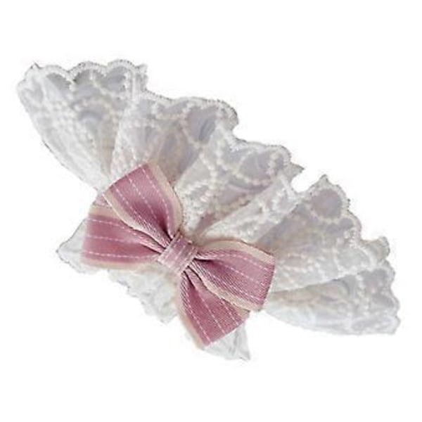 Katt Spetsrosett Halsduk Lätt Söt Prinsessstil Flora Spets Haklapp Rosettkrage för Kattungar Valpar Teddy Rosa XS