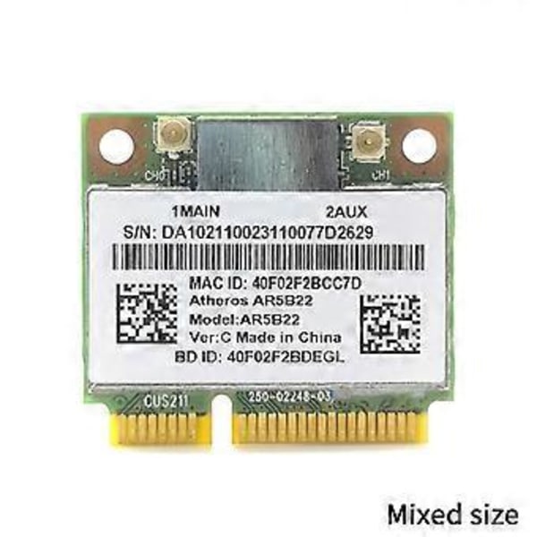 Dual-Band MINI PCIE Netværkskort AR5B22 BT4.0 2.4/5Ghz 300M WLAN WIFI Kort Trådløs Netværksadapter til Y400 Y500 Y410P