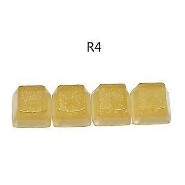 Tilpassede Resin Keycaps OEM R4 Profil med Bakgrunnsbelysning for Mekanisk Tastatur Gjennomsiktig Gul for Key Cap Personlig Ke