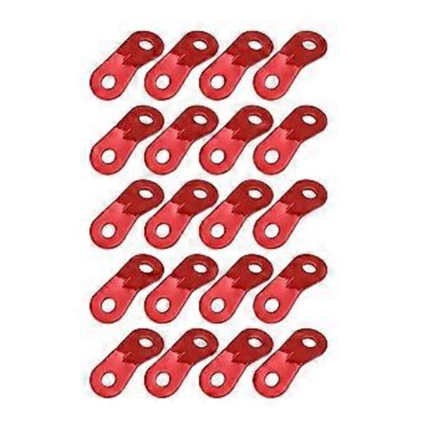 20 STK Aluminiumlegering Tau Strammer Telt Bardun Justerer Doble Hull Vindtau Teltspenne Ultralette Teltplugger