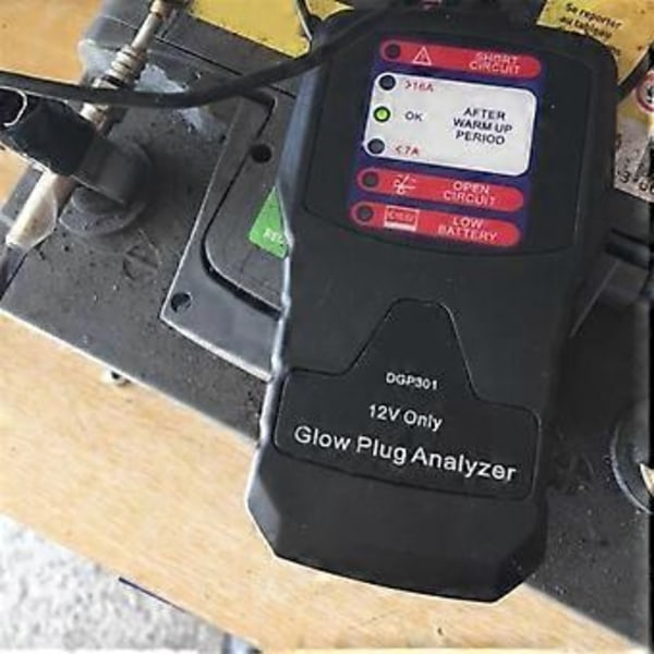 12V Automotive Gløderørsanalysator Gløderørstester LED Diagnostisk Værktøj Tester