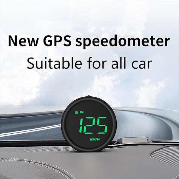 Universal Digital GPS Speedometer, Overspeed Warning, Mileage Measurement, Fatigue Driving Reminder for All Vehicles(Black)