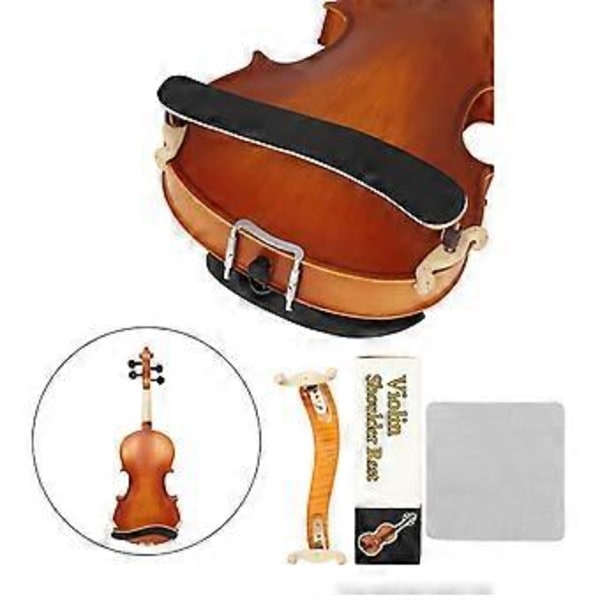 Vikbar Höjdjusterbar Fot Lönn Violin Axelstöd Delar för 4/4 Storlek