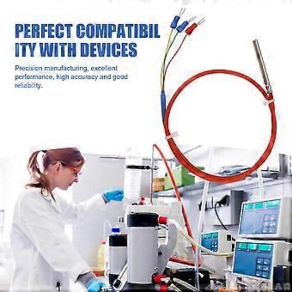 Temperatursensor PT100 Vanntett Ledning Termisk Motstand Silikon Ledningsbeskyttelseskabel