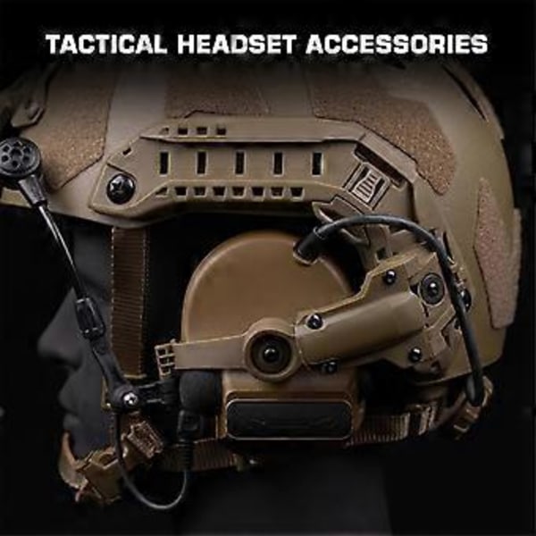 Hjälmskenadapter för COMTAC3 Tillbehör Headsetfäste Passar Ops Core ARC MLOK-skena - Som Visas