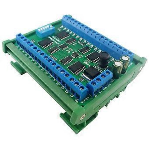 for DC 12V 24V 32ch DIN35 C45 Skinneboks RS485 Modbus RTU Kontroller 300MA Drivermodul for PLC Relébryter LED Motor