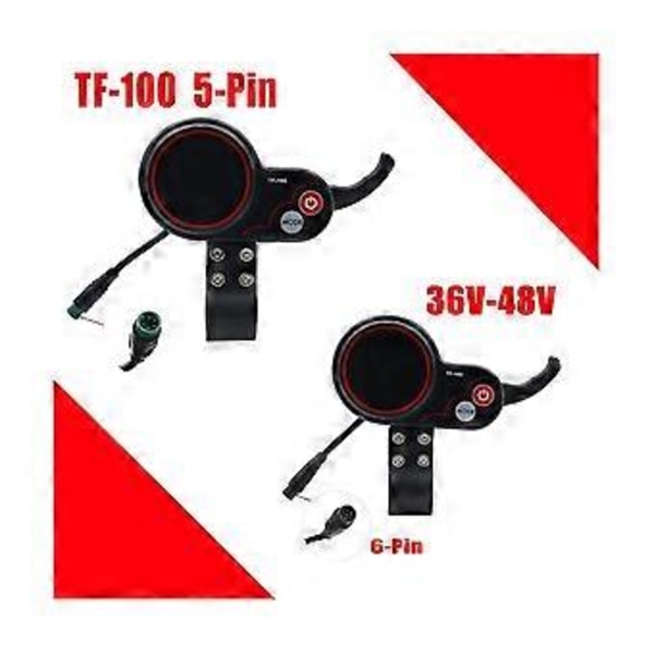 TF-100 Display Dashboard+T-type Kabel Scooter 6pin Skateboard Speedometer Til Elektrisk Scooter Del