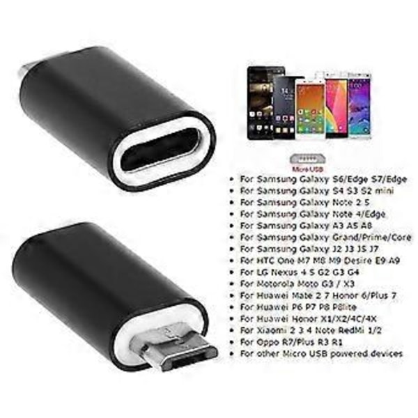 8-Pin för Lightning Hona Till Micro USB Hane Adapter Konverterare För Androids Phon