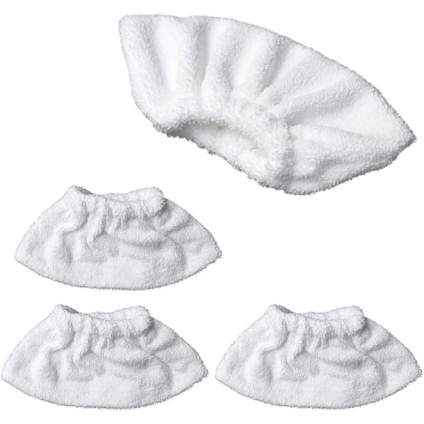 4 Pack Microfiber Steam Jackets for Manual Nozzles Compatible with Most Steam Cleaners (White) MNS