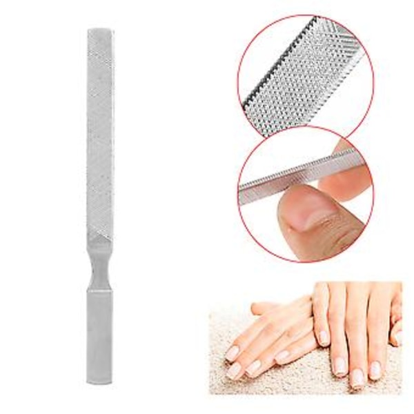 Tånagelfil i rostfritt stål Nagelbandsputsare Nagelklippare Tång Sax Manikyrverktyg