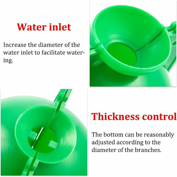 Plant Rooting Box Propagation Ball Garden Plant Root Box Assisted by Grafting Device Botanical Cutting and Root Controller, S, Green (20 Pieces)