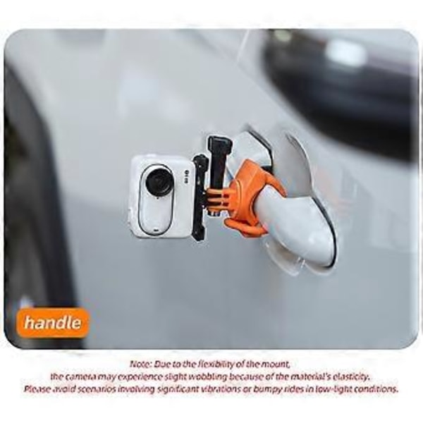 Action Camera Mount Justerbart Mini Flexibelt Fäste för Action 5 Pro 13 Go 3S Tillbehör Orange