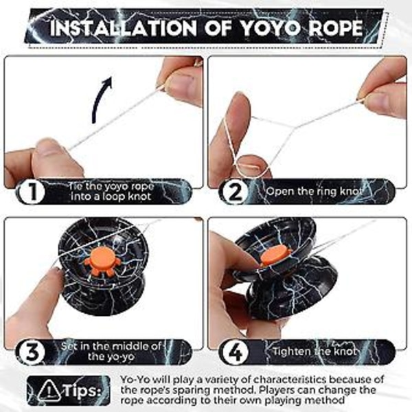 5 stk. Legering Responsiv Yoyo Baller Fargerik Responsiv Ball Metall Nybegynner Snortriks Ball For Begi