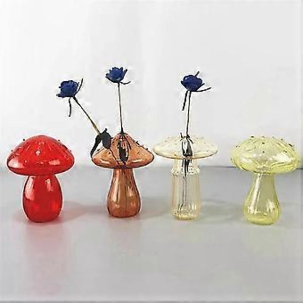 Svamp Glasvas Växt Hydroponisk Vas Hem Konst Transparent Aromaterapiflaska Liten Vas Bordsblomdekoration, E