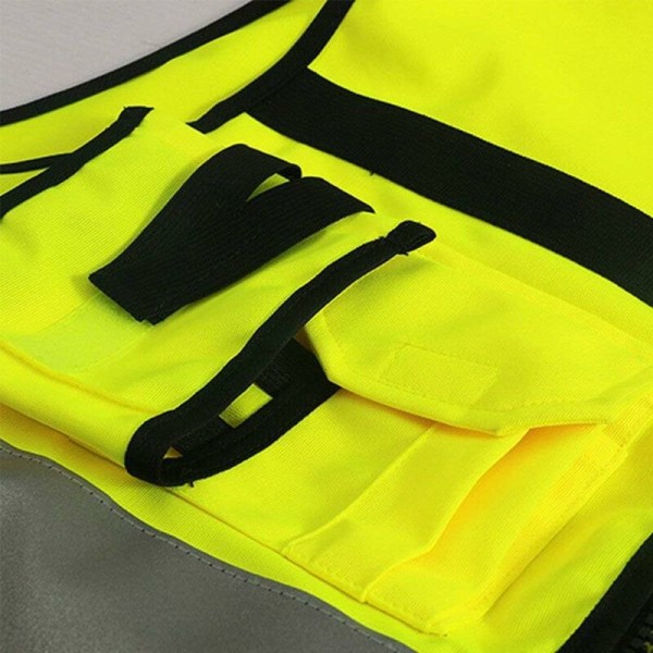 Näkyvyys turvaliivi heijastava liivi moottoripyöräilyvaatteet - musta ja keltainen - L-Fei Yu
