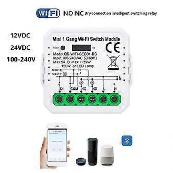 Tuya WiFi Smart Switch Modul med Fjernbetjening Smart Home DIY Afbryderrelæ Fungerer med Alexa