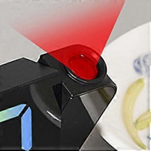 Enkel Projektionsväckarklocka LED Stor Teckensnitt Display Elektronisk Klocka med Temperaturvisning F Stil