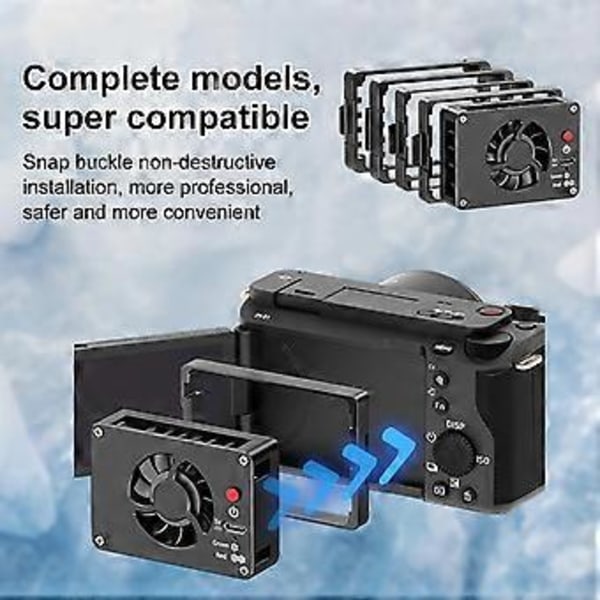 Live Shooting Kylfläkt Snabb Värmestrålning för ZVE1/A6700/A7M4/ZVE10/A7C2