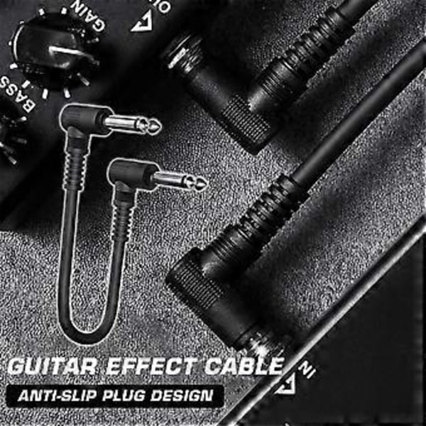 5 st Pedal Kabel Musikinstrument Patchkabel 15cm Elektrisk Gitarr Effektkabel för Musikälskare Speltillbehör