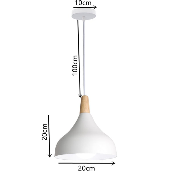 Modern LED-taklampa Rund Infälld Pendellampa Inomhusljuskrona för sovrum Kök Hall Vit