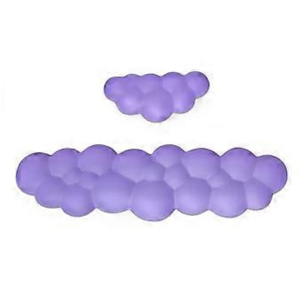 Moln Handledsstöd Kit Tangentbord Handledsstöd Mus Handledsstöd Memory Foam Handlovsstöd för Tangentbord Mus Halkfri Lila