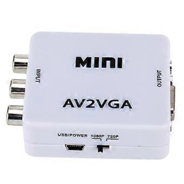 1 Audio Video -kytkin, 1 USB-kaapeli
