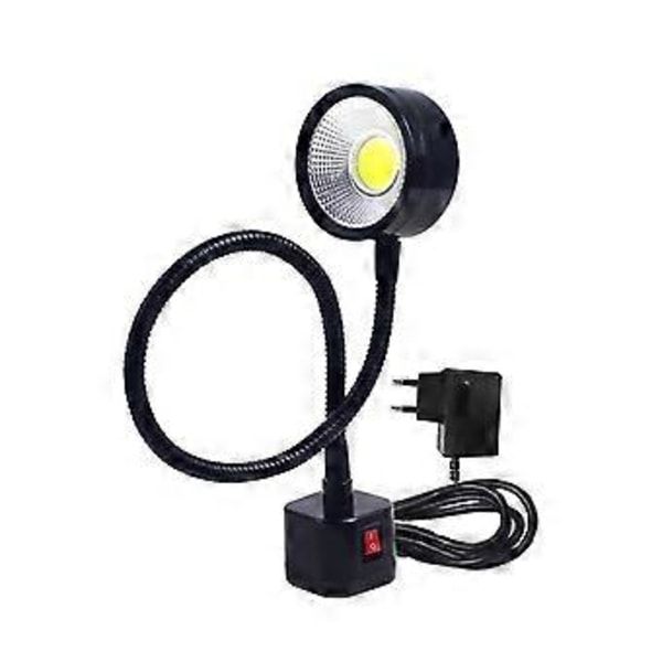 LED Arbejdslampe Magnetisk Base Fleksibel Svanekhalslampe 220v 5w Til Drejebænk Fræsemaskine Boremaskine Industriel Belysning, EU Stik