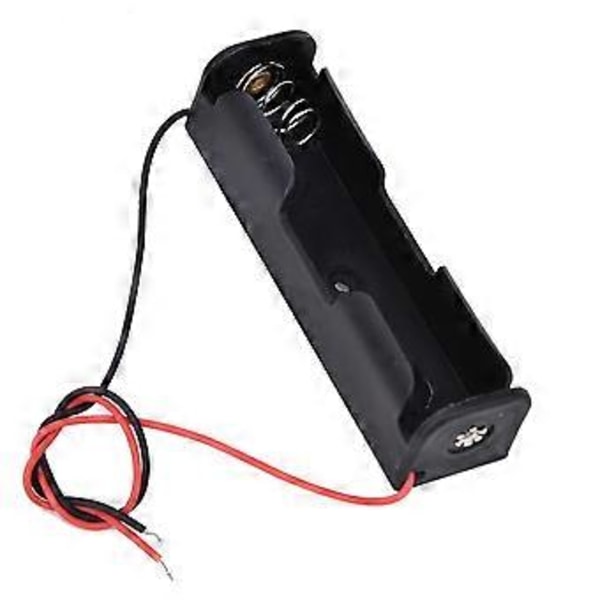 Batterihållare i plast för 18650 3.7V batteri med kabel (1 batteri)