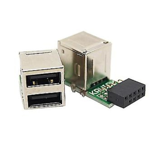 2st Intern Moderkort 9pin Till 2 Port Usb 2.0 A Hona Adapter