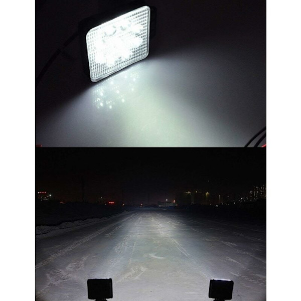 LED arbeidslys LED-bar 12V 48W 10cm LED-bilspotlys Vanntett IP67 Spot Tåkelys LED-arbeidslys for 4x4 motorsykkel bil lastebil traktor SUV båt