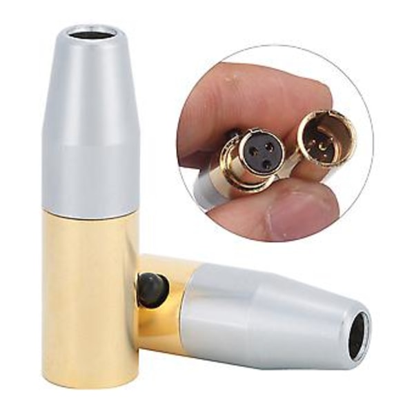 1 Par Gullbelagt 3-Kjerne MINI XLR Sveisekontakt DIY Loddehode for o Kabler