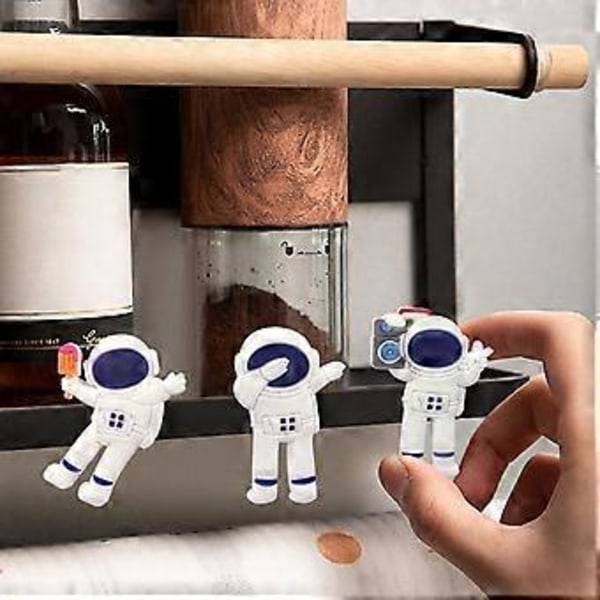4 stk./sett Kjøleskapsmagnet Avtakbar Realistisk Pvc Astronautform Kjøleskapsmerke Hjemmeinnredning