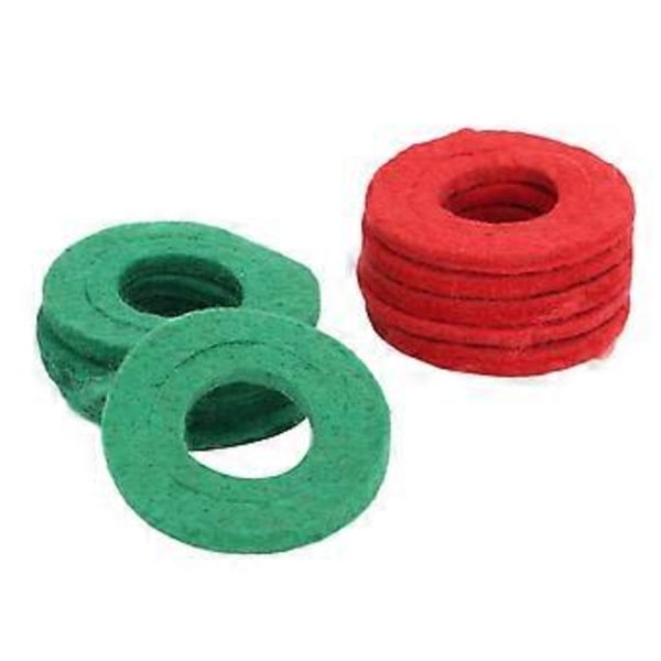 10 st Fiberbrickor Batteri Toppstolpsskydd Terminal Läckageskydd Packning Röd och Grön
