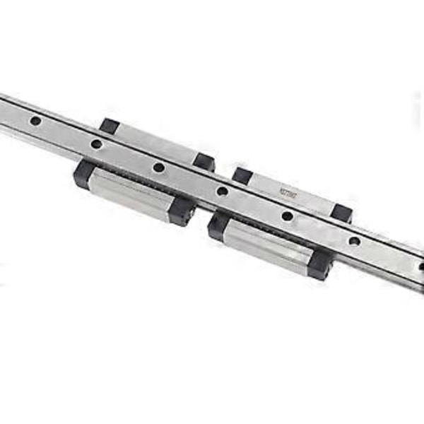 Linjär Guide Skena 600mm Linjär Glidskena med 2 Svarta Glidblock för 3D-Skrivare CNC-Maskin Gravör