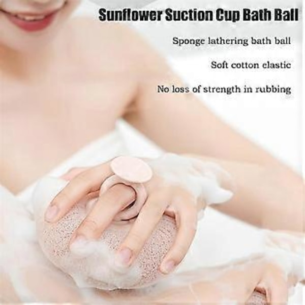 2-pack Supermjuk Solros Sugpropp Badboll, Loofah Svamp Exfolierar Effektivt, Essential, C