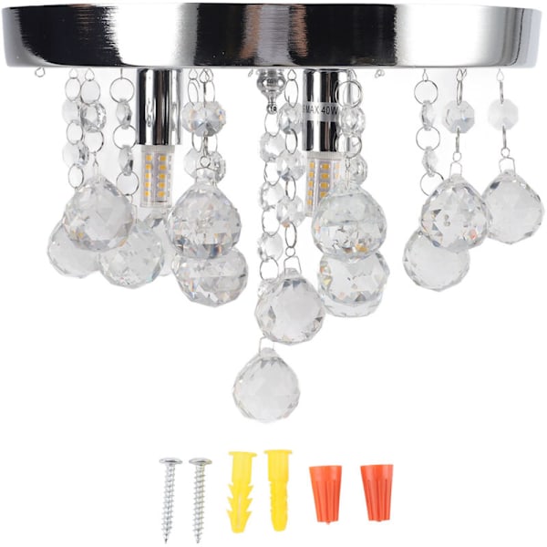 Exquisite Looking Crystal Chandelier Easy Installation Crystal Ceiling Light for Living Room Bedroom 110-220V