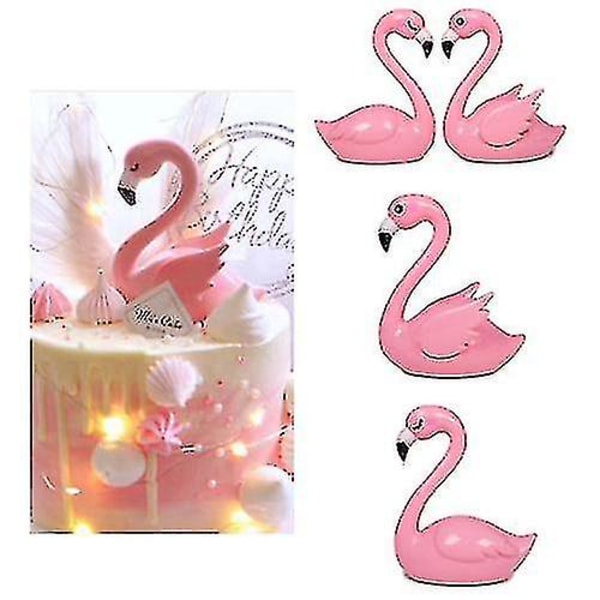 Flamingo bursdagskake dekorative ornamenter bakeri kle opp dukke dessert Taiwan svane kjærlighetsfugl fest