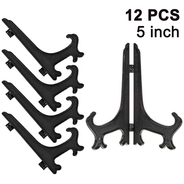 12 kappaletta muoviset taulutelineet lautasten pidikkeet, lautasten pidikkeet, taitettavat lautaset, näyttötelineet keräilylautasten, kulhojen pidikkeiden, kirjojen, lautasten esittelyyn