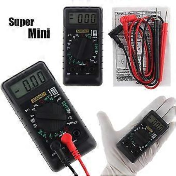 Mini Fick Digital Multimeter Esr Meter Testare Automotive Elektrisk Dmm Transistor Peak Ohm Test Voltmeter Amperemeter M/ Summer