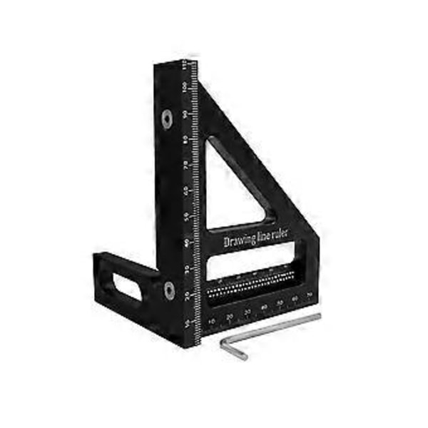 Träbearbetningsvinkel Protractor Gerings Triangel Linjal Hög Precision Layout Mätverktyg För Ingenjörer