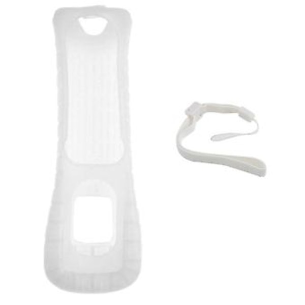 Silikonbeskyttelsesetui og håndleddsstropp kompatibel for Wii Remote Controller