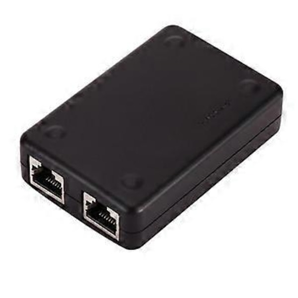2 Portars Nätverksswitch RJ45 Switch Nätverkssplitter Kabel Förlängare 100Mbps Väljare Strömfri 2-vägs Adapter Kontakt