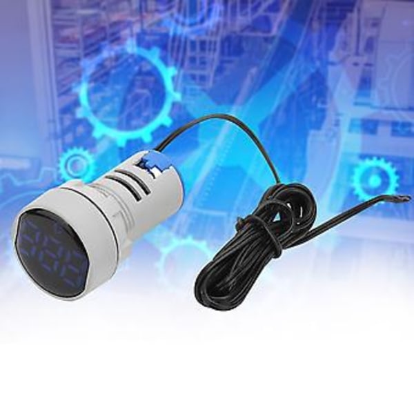 AC 50~380V Temperaturindikatorlampa LED Digital Termometer -20~199℃ (Blå)